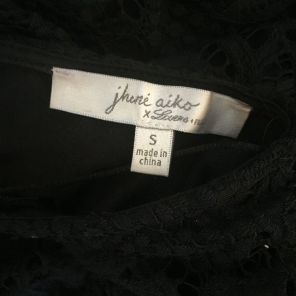 Jhene Aiko Lovers & Friends Black Reflections Maxi Lace Dress Small - Picture 9 of 9